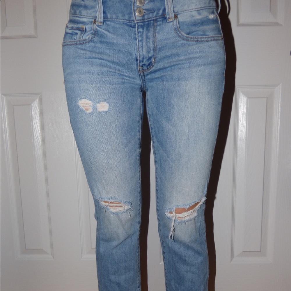 American eagle artist crop stretch jeans